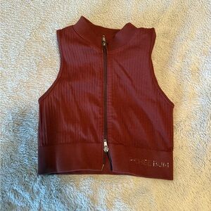 Porsche Design Brown Zip-Up Vest